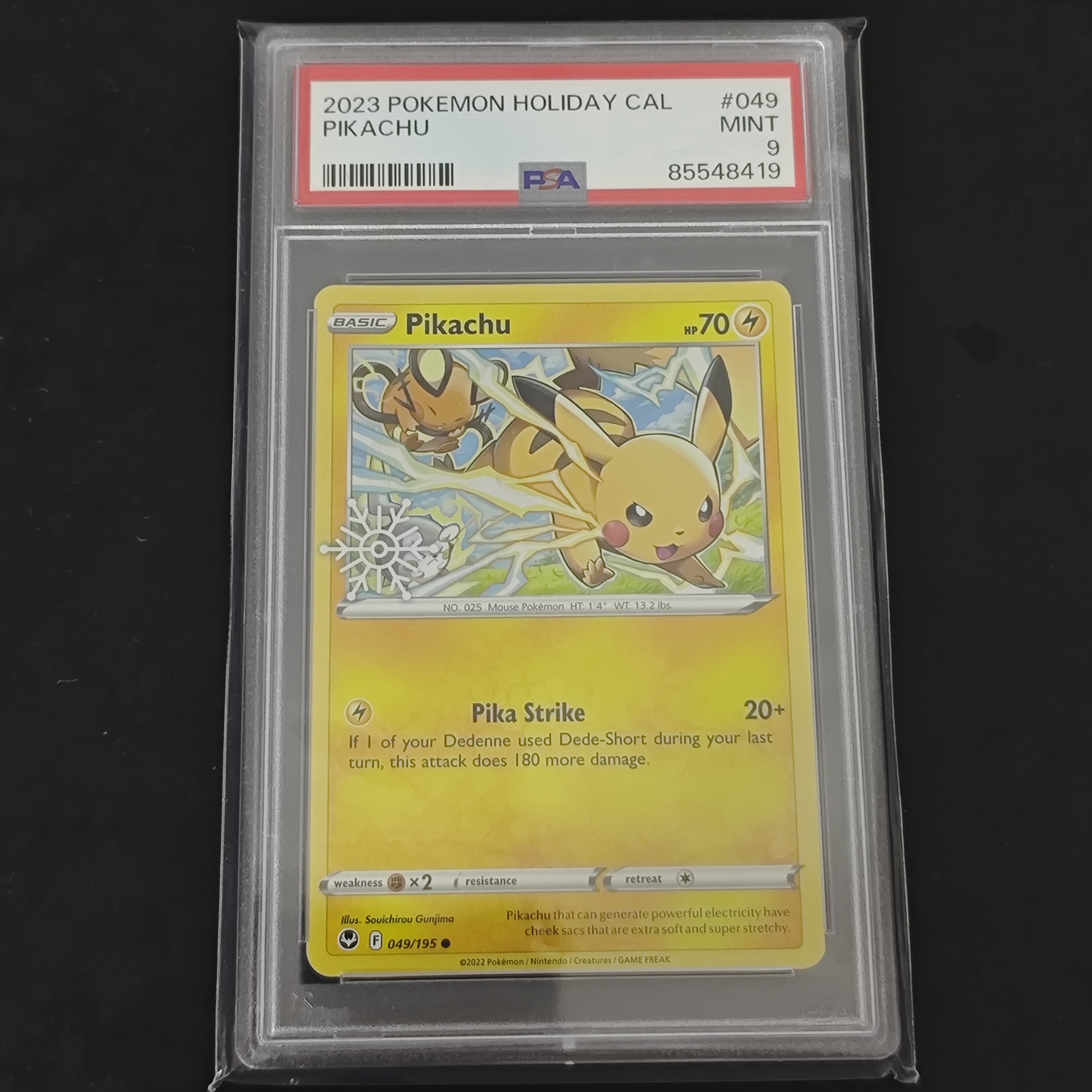 Pikachu PSA 9 Silver Tempest 049/195