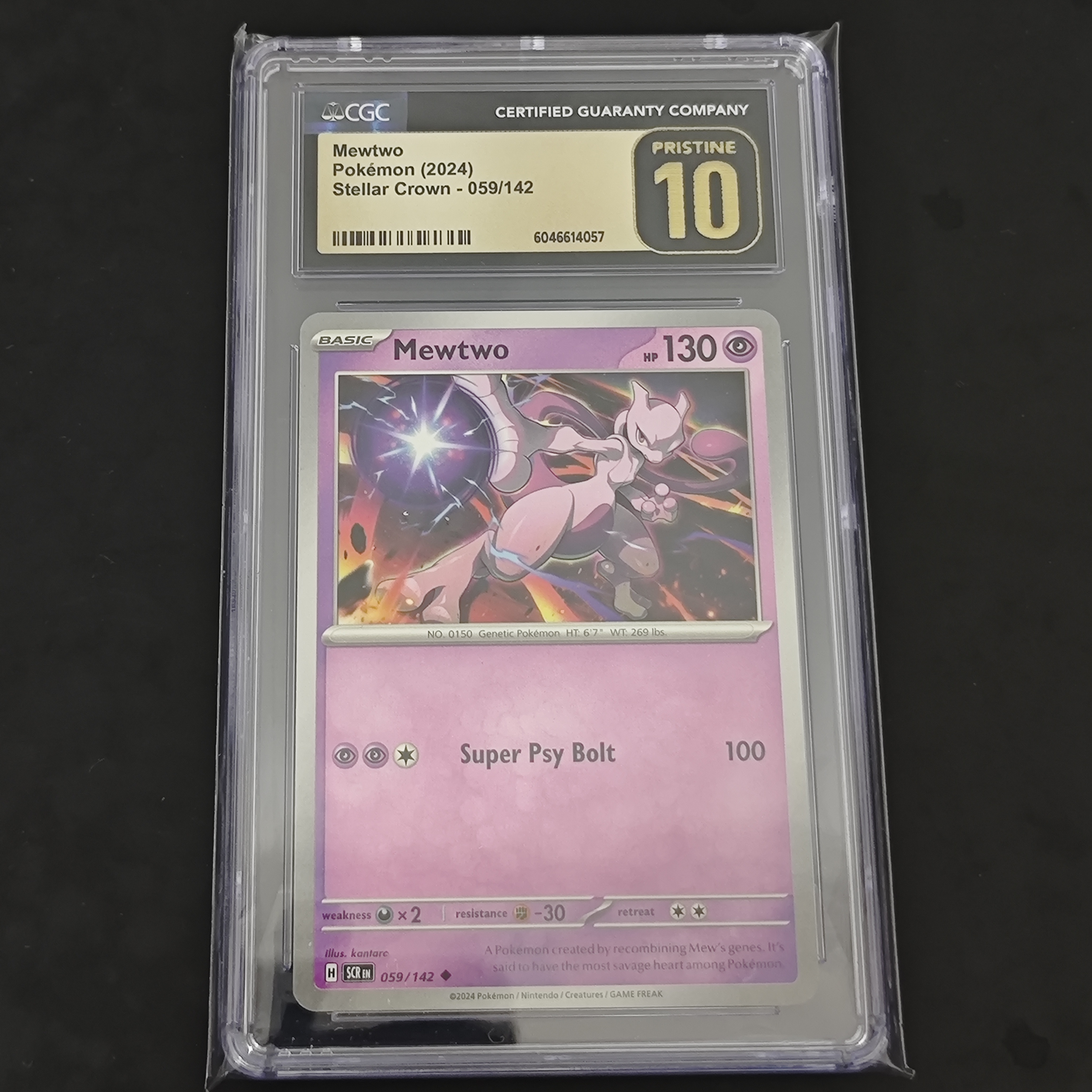 Mewtwo CGC 10 Pristine Stellar Crown 059/142