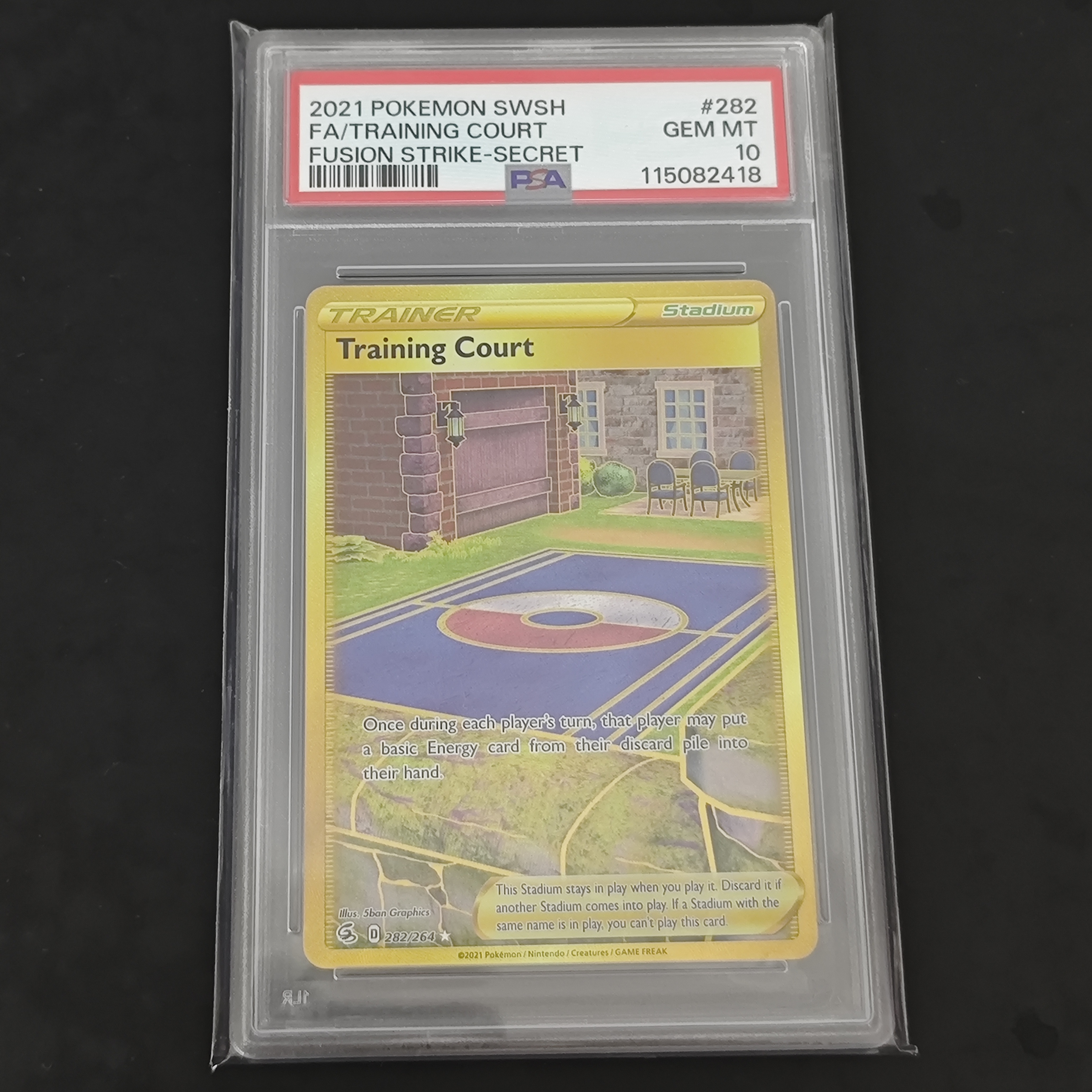 Training Court Full Art Secret PSA 10 Fusion Strike 282/264