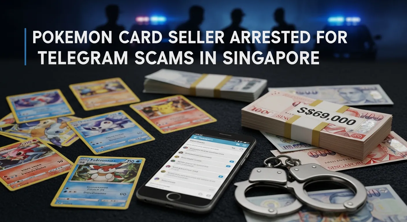 Pokemon Card Seller 24 Arrested in Singapore S$69,000 Scam on Telegram 21 Victims