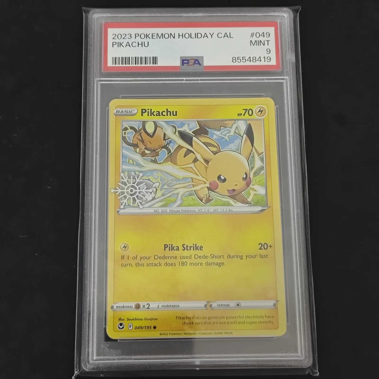 Pikachu PSA 9 Silver Tempest 049/195
