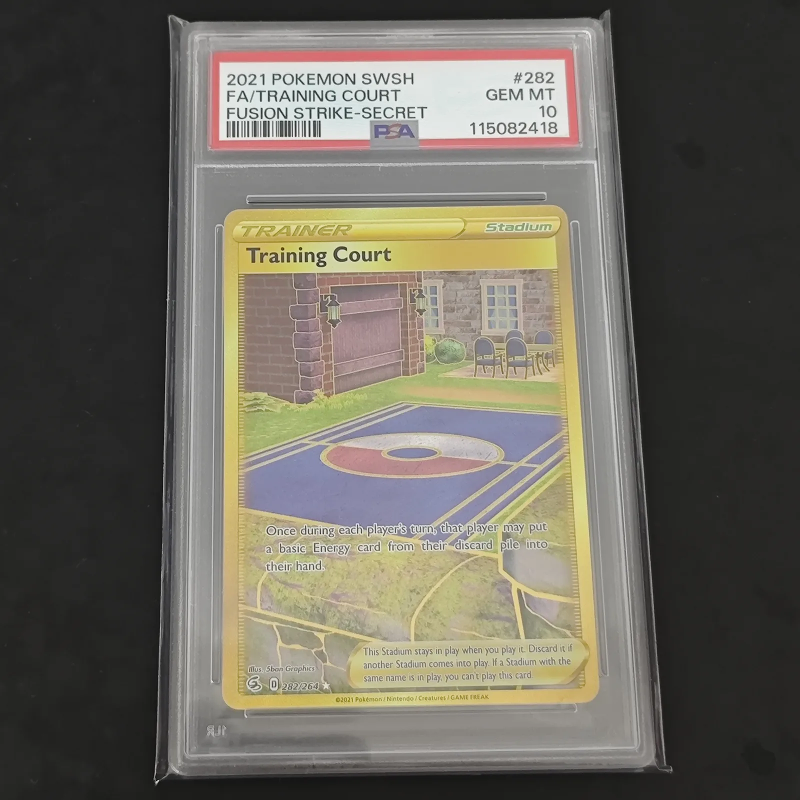 Training Court Full Art Secret PSA 10 Fusion Strike 282/264