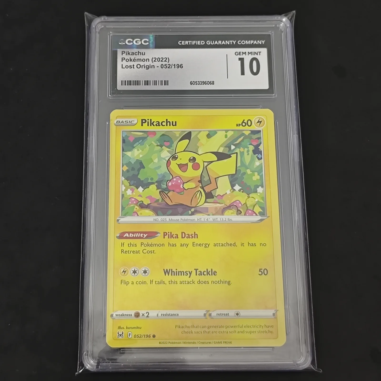 Pikachu CGC 10 Lost Origin 052/196