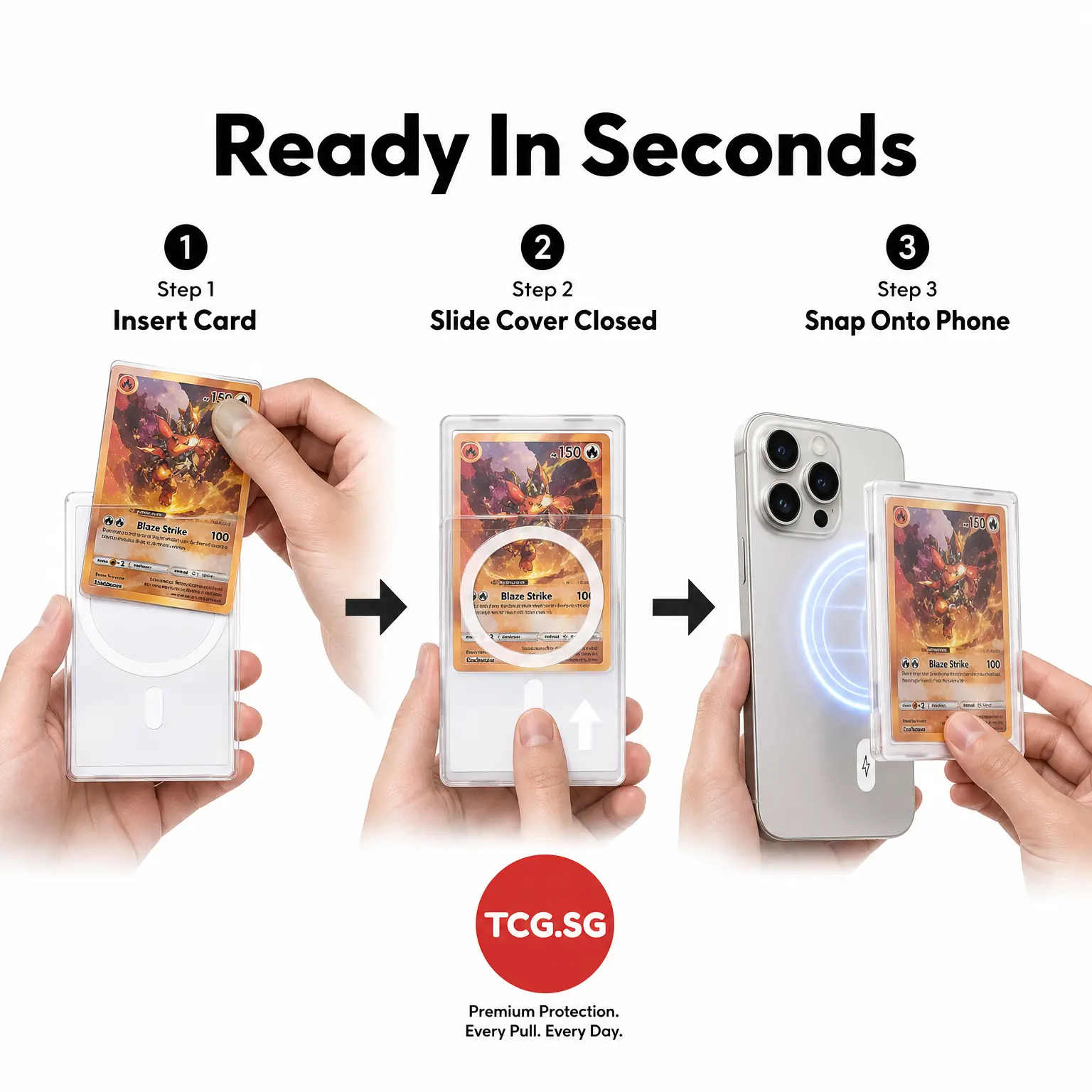 MagSafe TCG Card Display Holder – Ready In Seconds